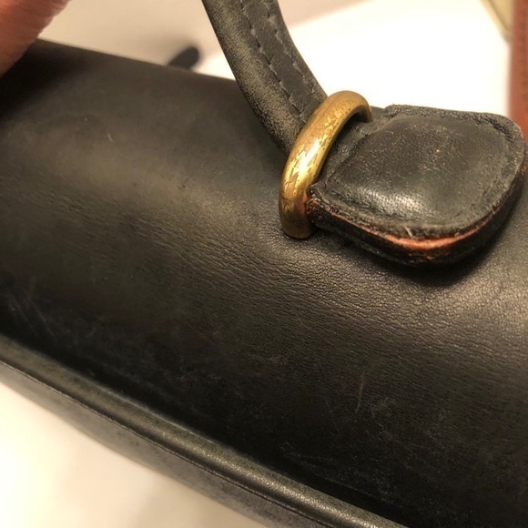 Coach vintage black leather briefcase laptop bag - Picture 8 of 16